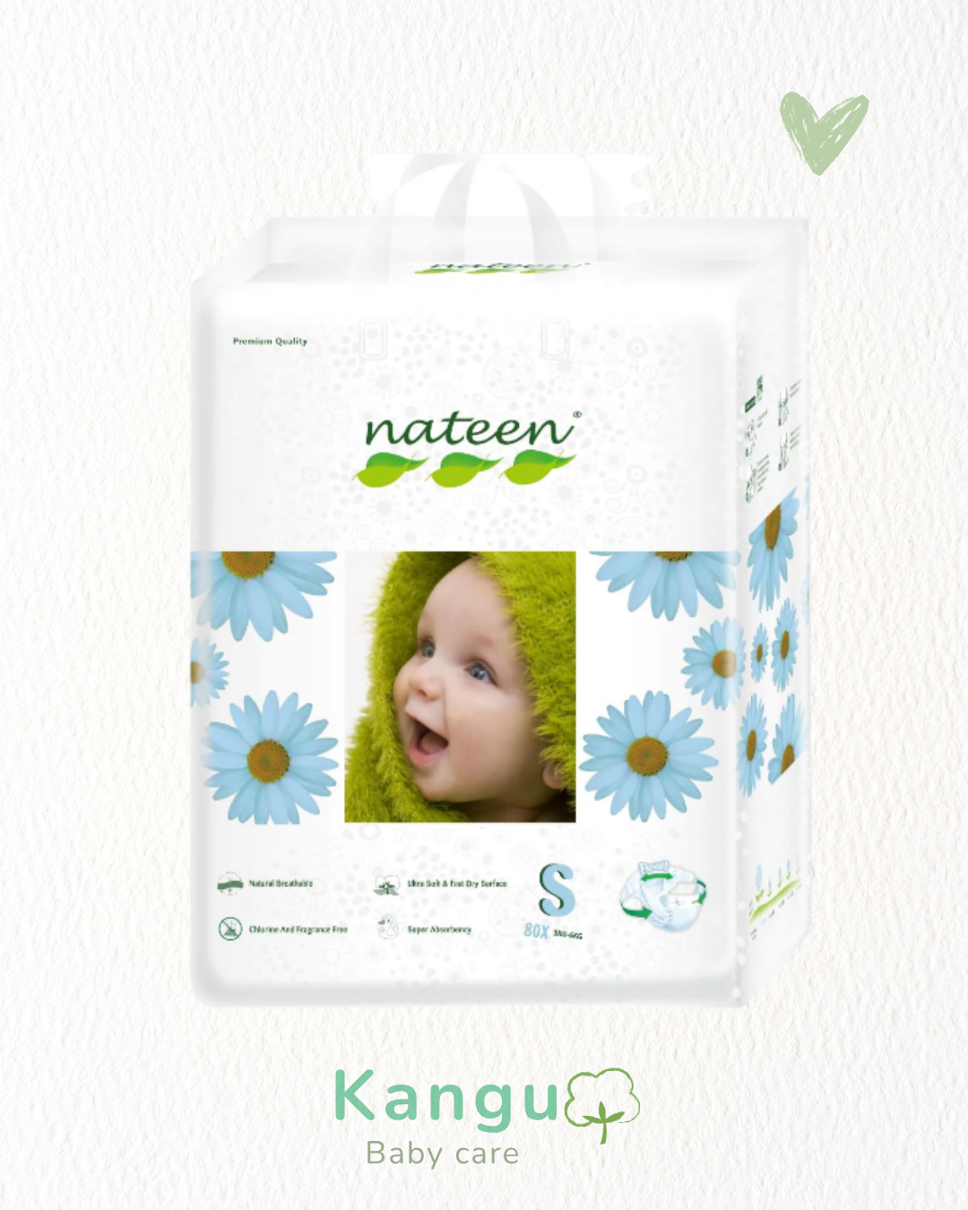 Combo Nateen Etapa 2 Talla S - 200 Pañales  +  320 Pañitos Húmedos