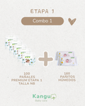 Combo Etapa 1 Talla NB - 100 Pañales  +  160 Pañitos Húmedos