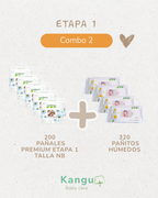 Combo Etapa 1 Talla NB - 200 Pañales  +  320 Pañitos Húmedos